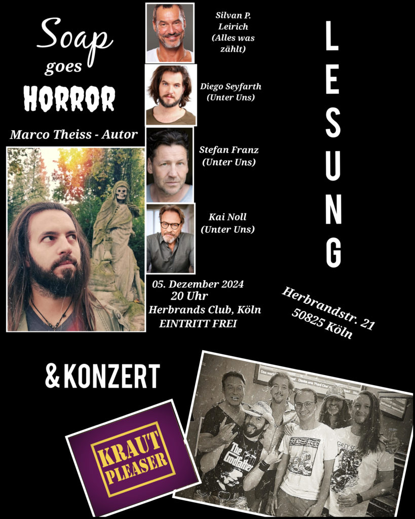 Soap Meets Horror Lesung Mit Unter Uns Stars Live Gig Von Kraut